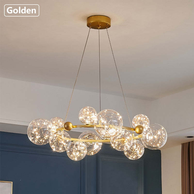 Warm Glow Glass Art Deco Pendant Light