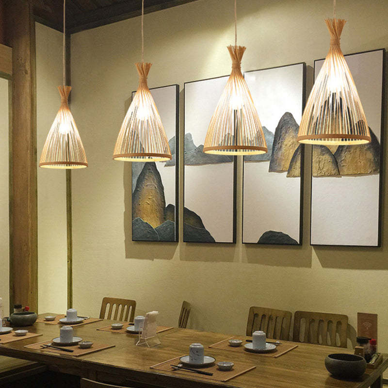 Warm Ambience Handwoven Premium Pendant Light for Rattan