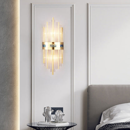 Warm White Dimmable 18cm Diameter Bedside Light Crystal Wall Lamp