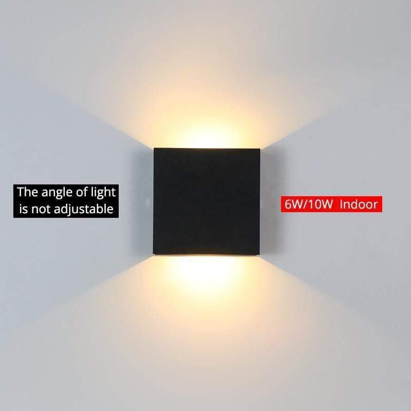 Adjustable Beam Outdoor LED Square Wall Light