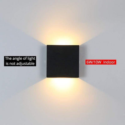 Adjustable Beam Outdoor LED Square Wall Light