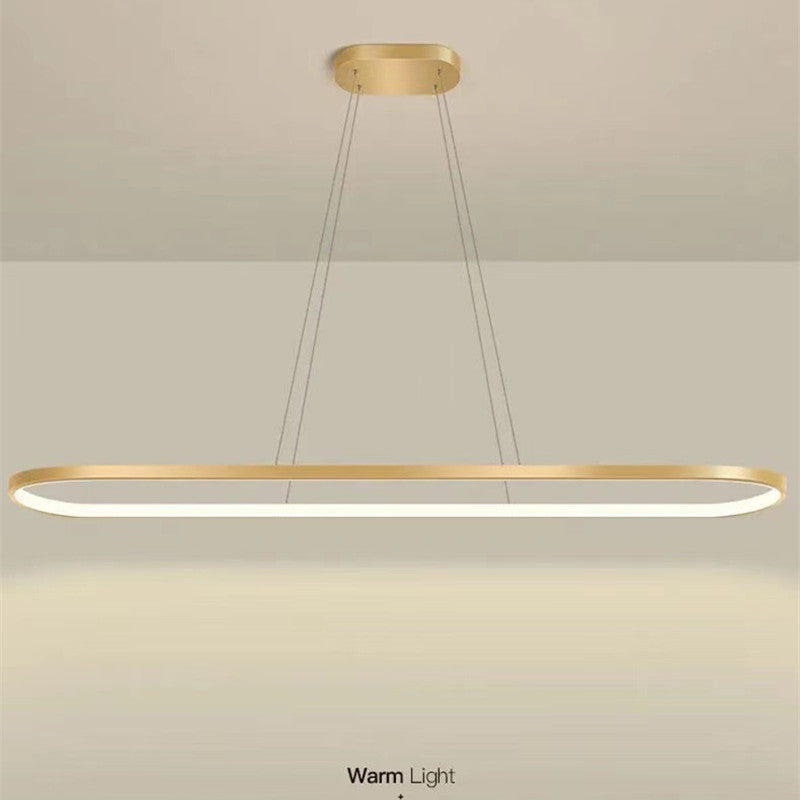 Minimalist Oval Pendant Light Featuring Warm Glow