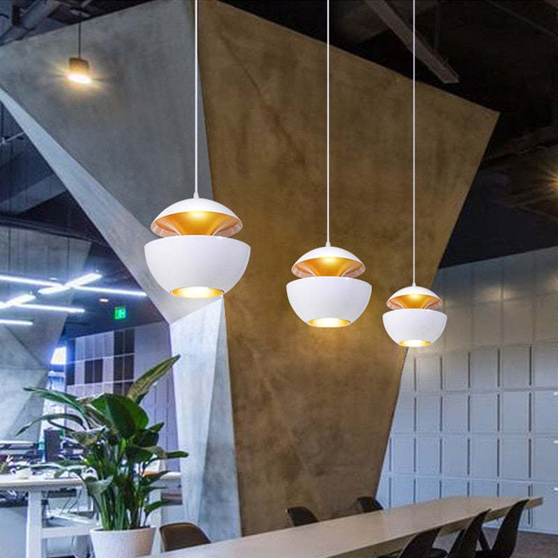 Black White Finish Modern Pendant Light Arisha
