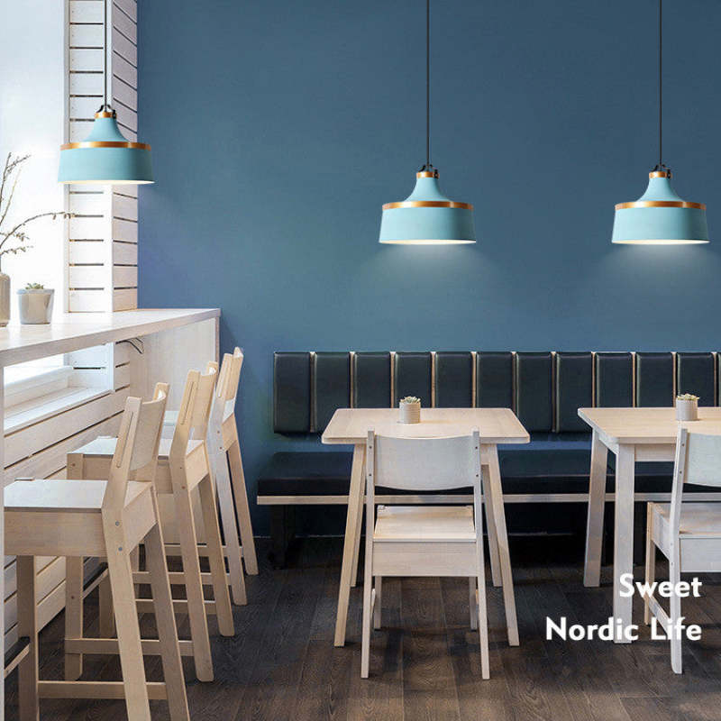 Modern Colorful Pendant Light Metal Shade
