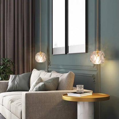 Waterproof and Drop-Proof Golden Diamond Pendant Light