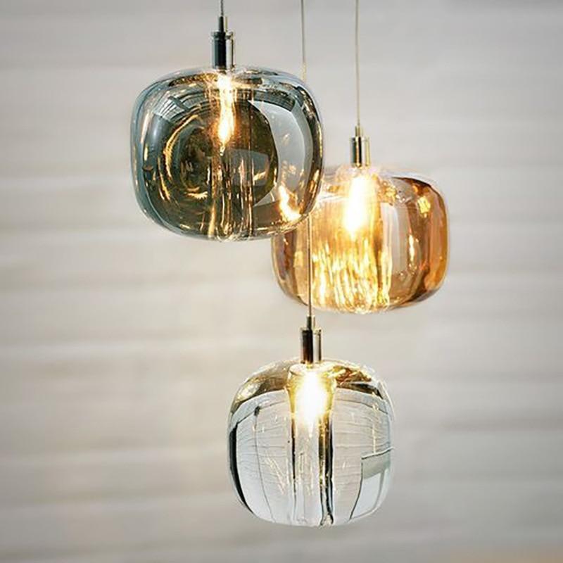 Warm Glow LED Bubble Glass Pendant Light