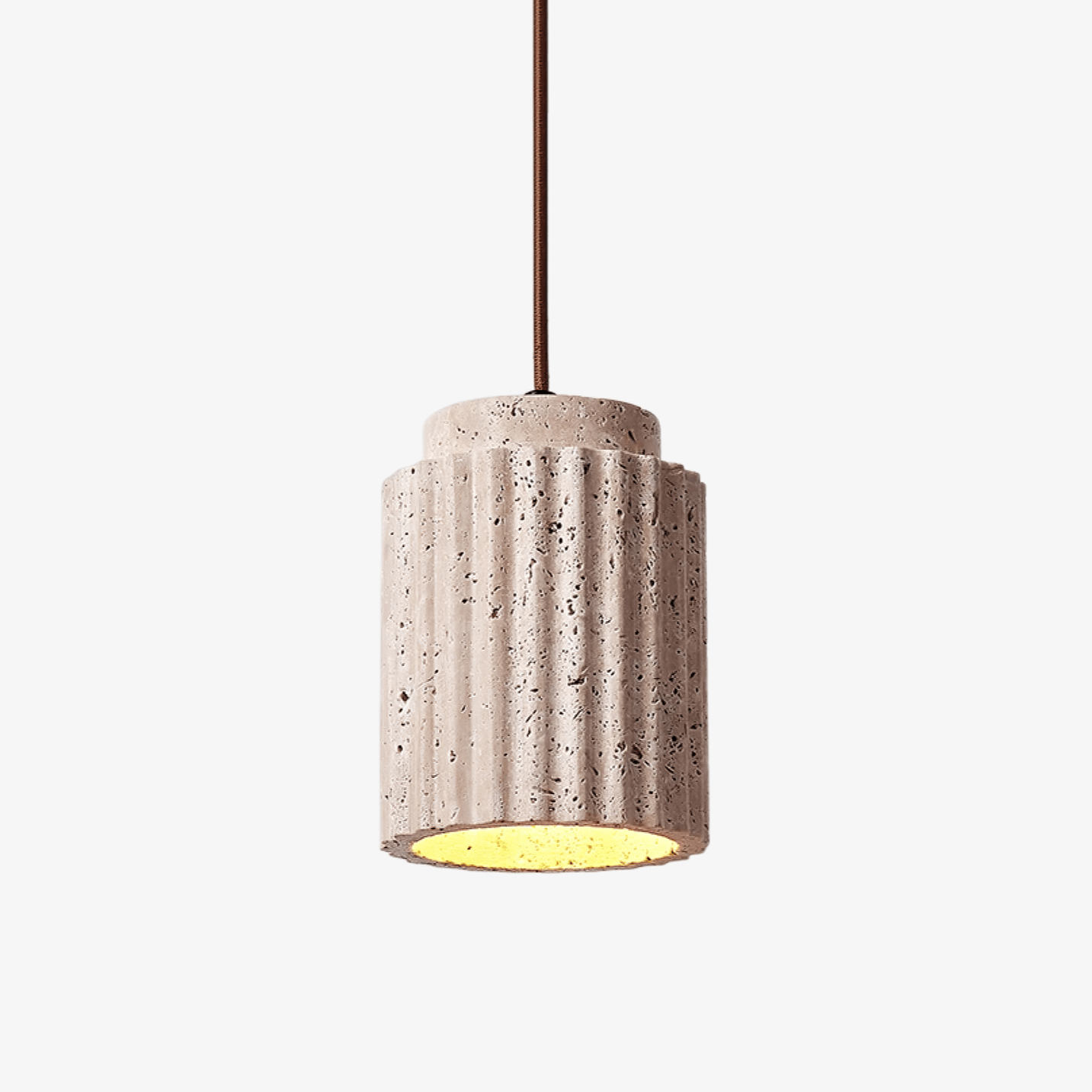 Warm Glow Travertine Ceiling Pendant Light