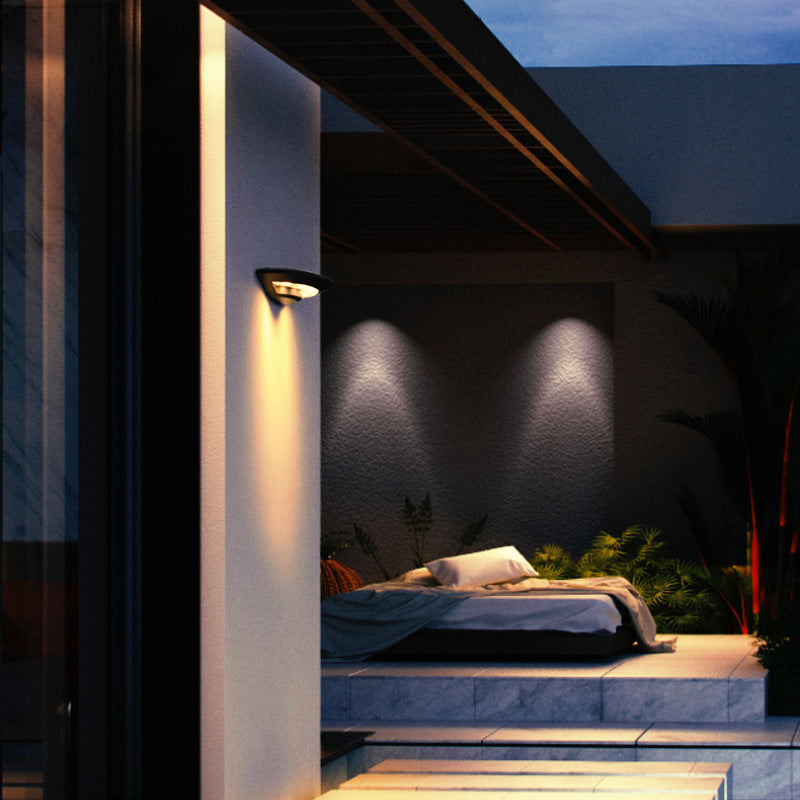 Outdoor Black Metal LED Wall Light Orbit