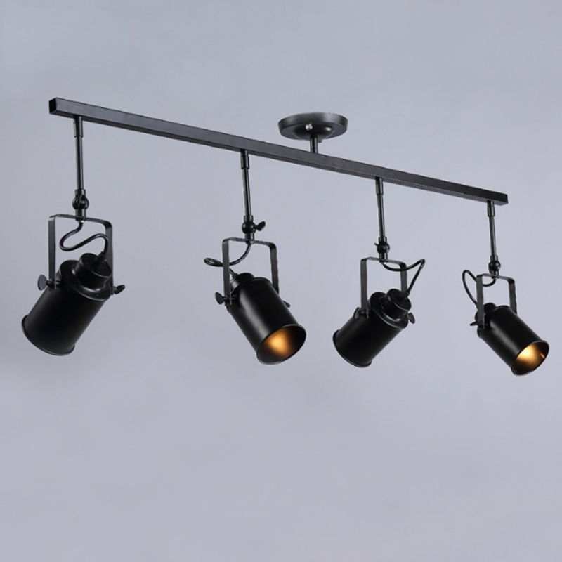 Adjustable Elegant Semi Flush Black Ceiling Light