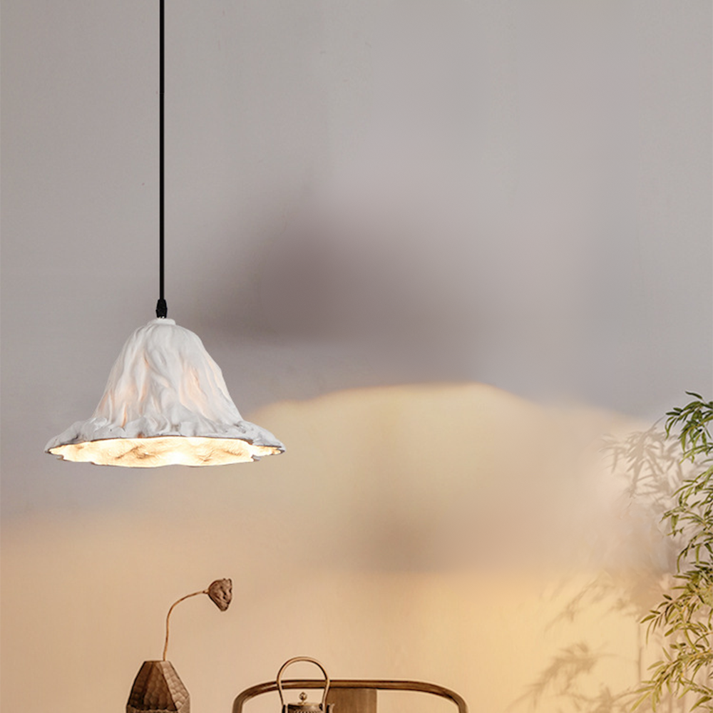 Resin Lotus Leaf Design Pendant Light For Living Room