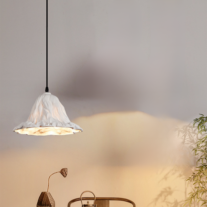 Resin Lotus Leaf Design Pendant Light For Living Room
