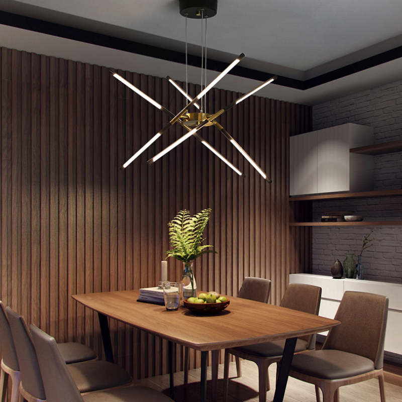 Architectural Bar Design Black Gold Pendant Light