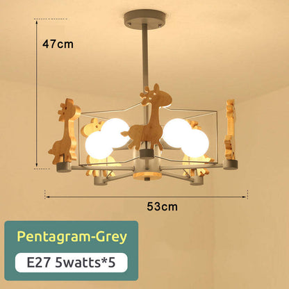 Ceiling Mount Flush LED Giraffe Motif Light