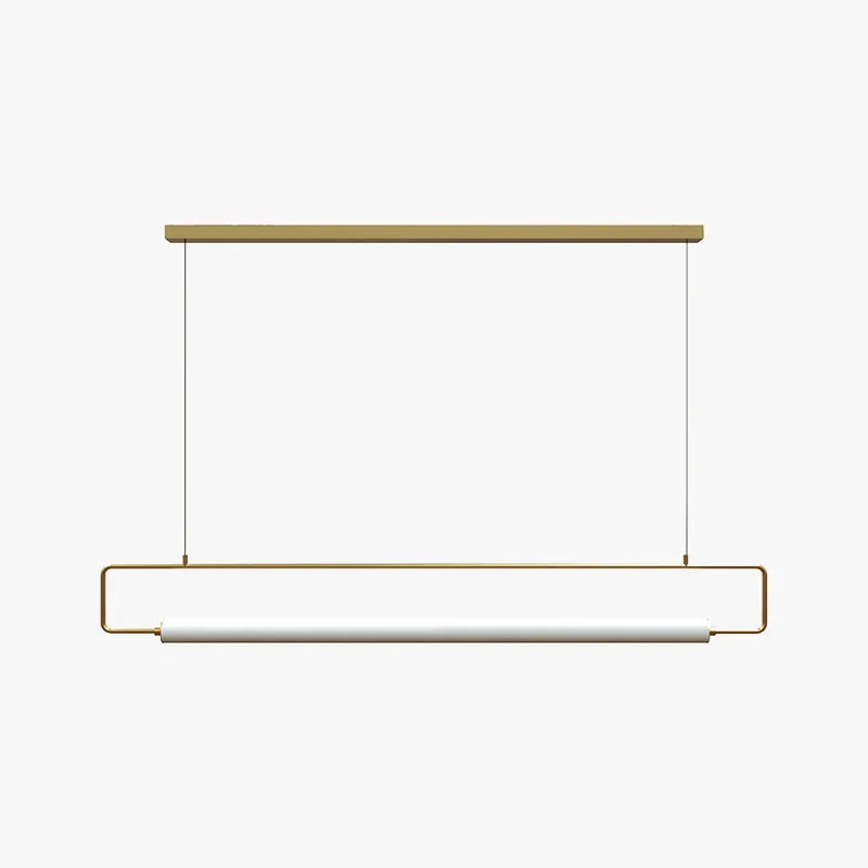 Gold and Black Modern Rectangular Ambient Glow Pendant Light