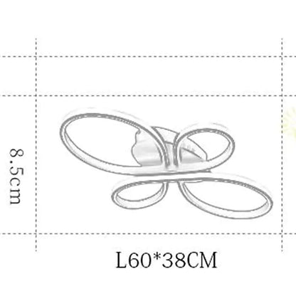 Dimmable Two Tone Modern LED Multi Ring Flush Mount Ceiling Light