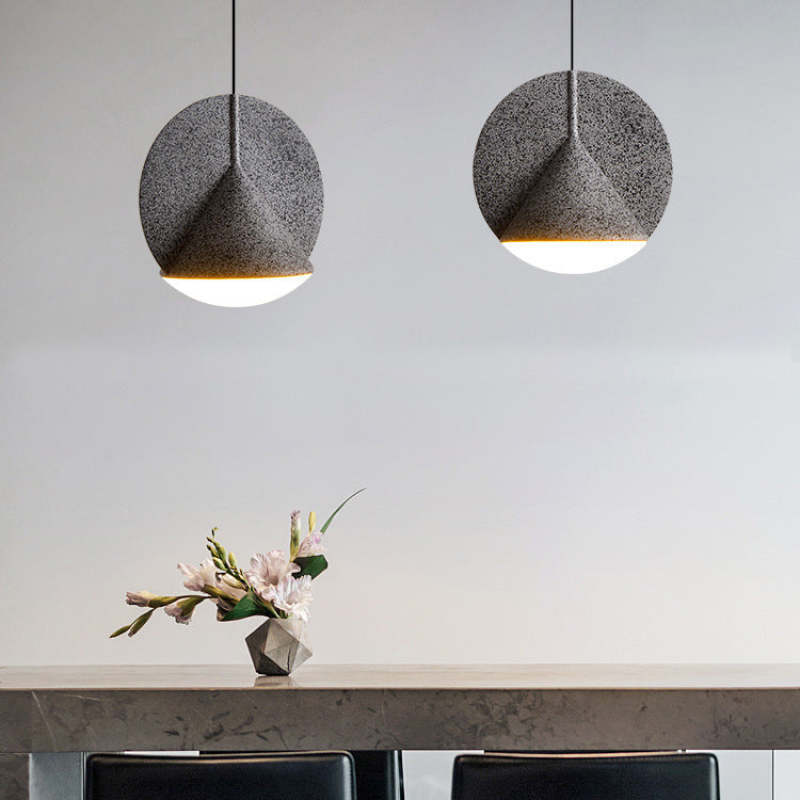 Pendant Light With Even Illumination Terrazzo Resin