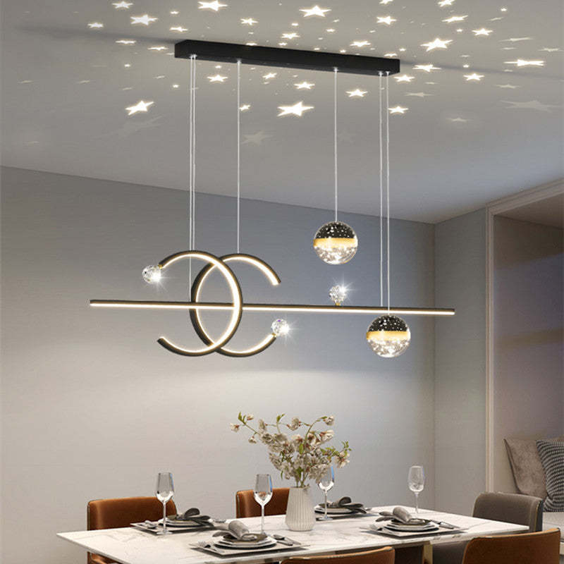 Black And Gold Finish Elegant Globe Pendant Light