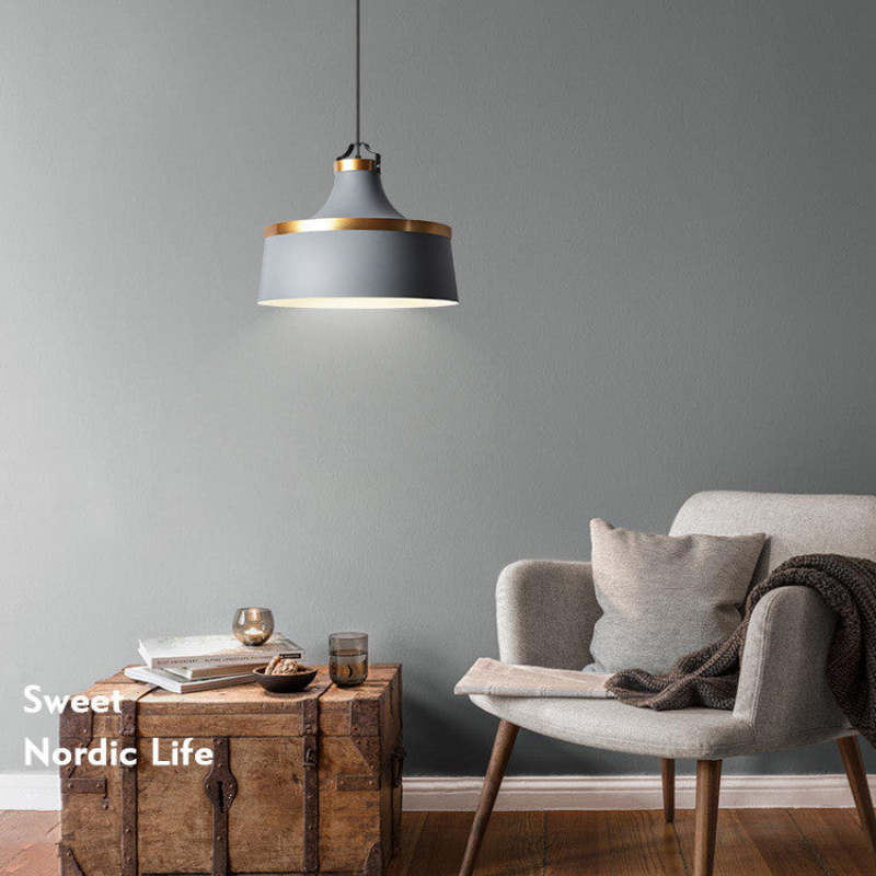 Modern Colorful Pendant Light Metal Shade