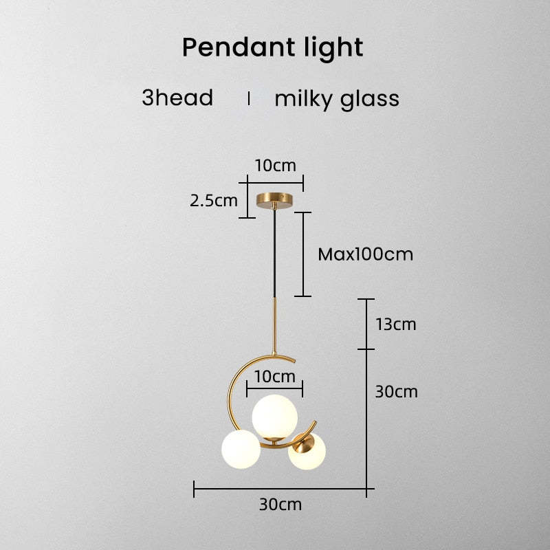 Timeless Style Glass Globe Pendant Light