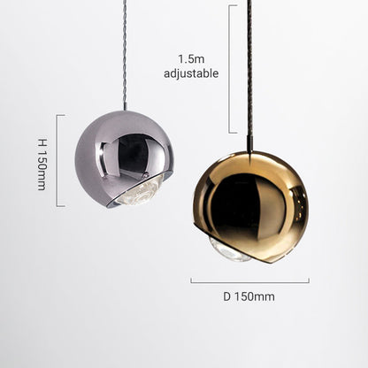Modern Interiors Warm Glow Pendant Light With Premium Golden Metal Ball