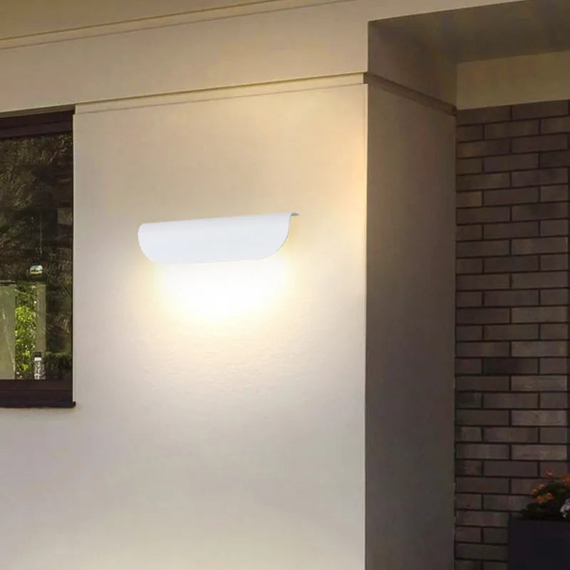 LED COB Lamp Outdoor Waterproof Curved Wall Light