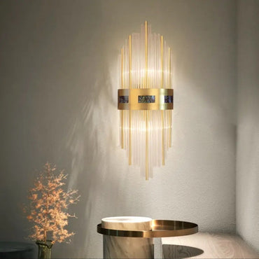 Warm White Dimmable 18cm Diameter Bedside Light Crystal Wall Lamp