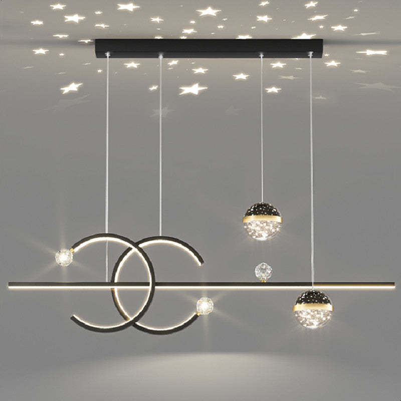 Black And Gold Finish Elegant Globe Pendant Light
