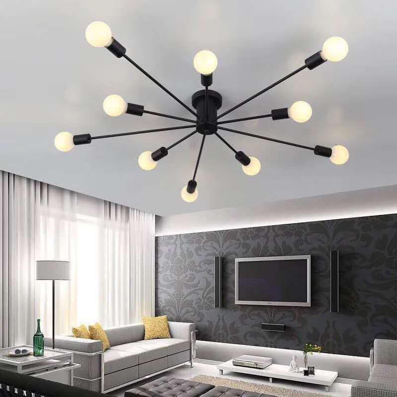 Dimmable Multi Head LED Flush Mount Ceiling Light 6 8 10 Heads
