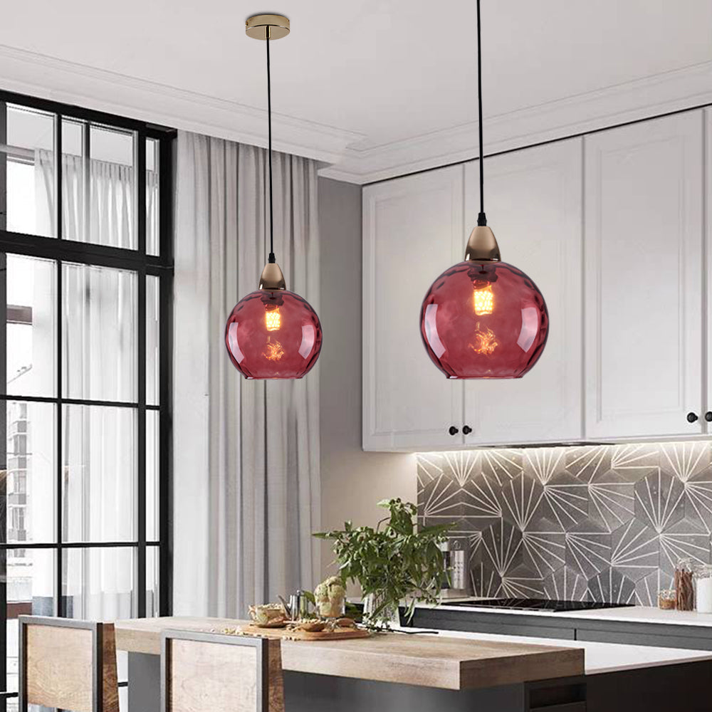 Water Ripple Effect Glass Pendant Light