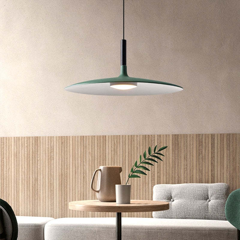 Pendant Light With Warm Ambience Plate Shape