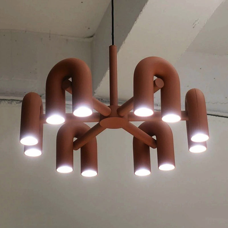 Three U-Shaped Arms Modern Linear Pendant Light