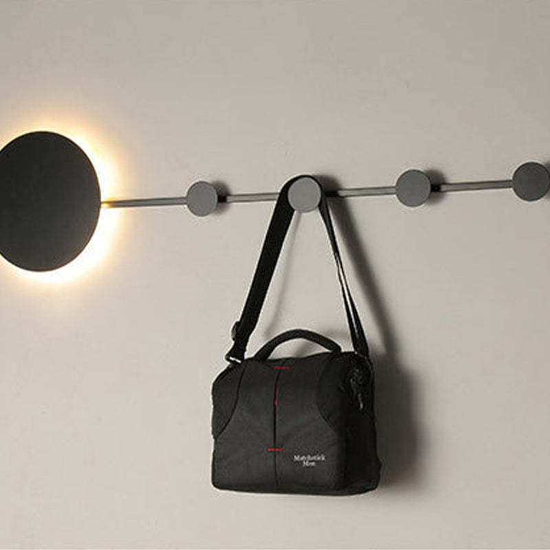 Integrated Coat Rack With Contemporary LED Porch Wall Lamp