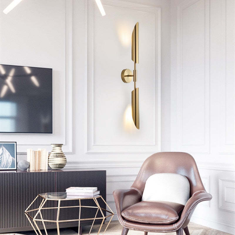 Golden Scabbard Wall Light Luxe Double Head