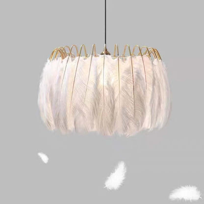 Warm Ambience And Luxurious Soft Glow Elegant Feather Pendant Light