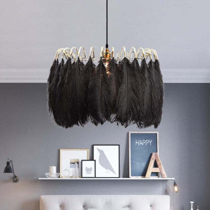 Warm Ambience And Luxurious Soft Glow Elegant Feather Pendant Light