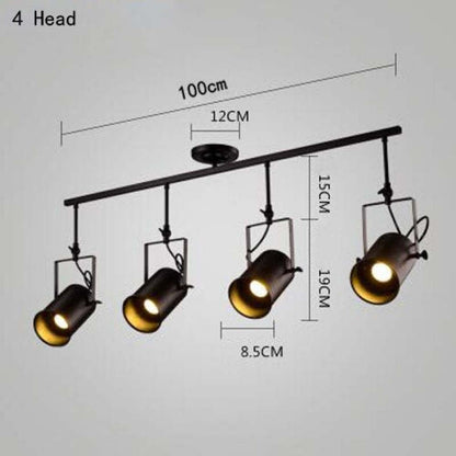 Adjustable Elegant Semi Flush Black Ceiling Light