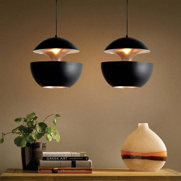 Black White Finish Modern Pendant Light Arisha