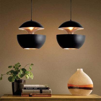 Black White Finish Modern Pendant Light Arisha