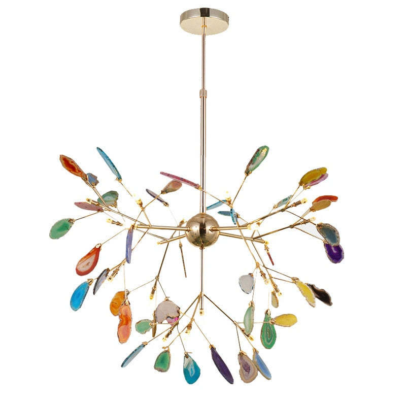 Four Finishes Floral Branch Semi-Flush Ceiling Light