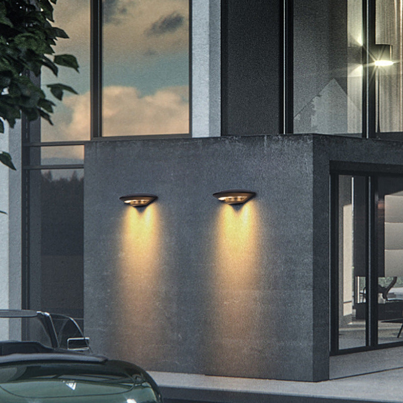 Outdoor Black Metal LED Wall Light Orbit