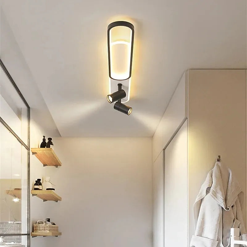 Black And Gold Finish Contemporary Ceiling Spotlight