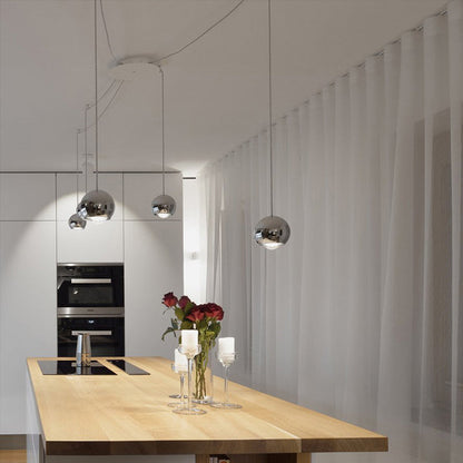 Modern Interiors Warm Glow Pendant Light With Premium Golden Metal Ball