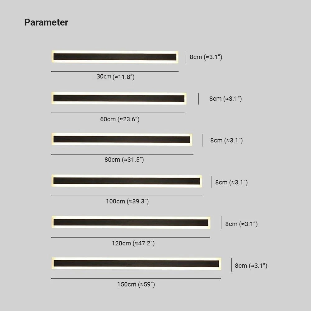 LED Matte Black Finish Linear Outdoor Wall Light