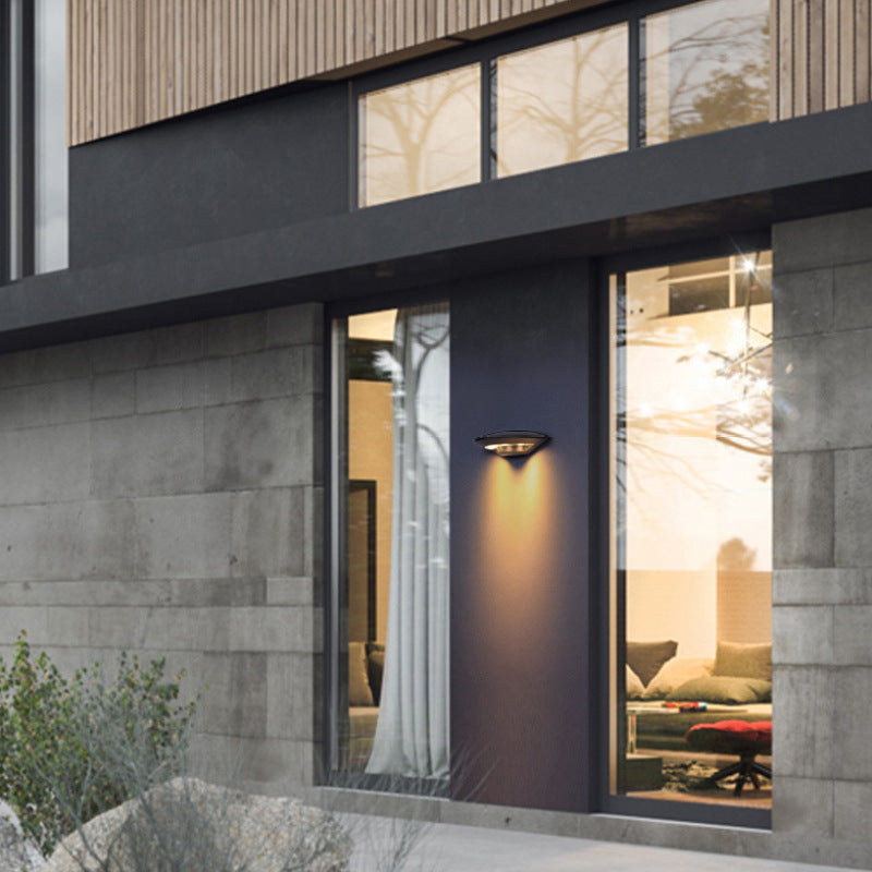 Outdoor Black Metal LED Wall Light Orbit