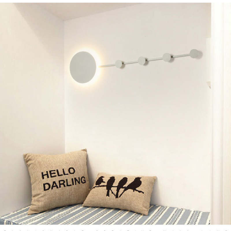 Integrated Coat Rack With Contemporary LED Porch Wall Lamp