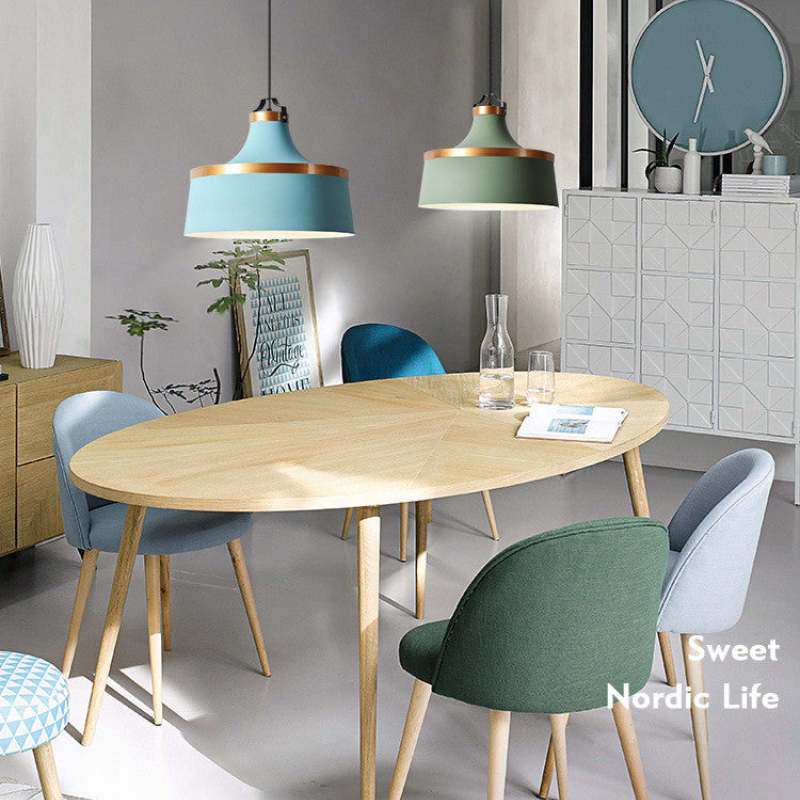 Modern Colorful Pendant Light Metal Shade