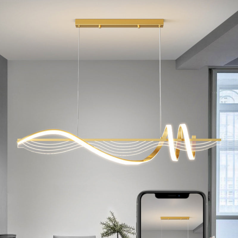 Elegant Lighting Contemporary Linear Metal Pendant Light