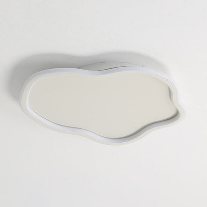 Contemporary Metal Flush Mount Ceiling Light White And Black NovaGlow