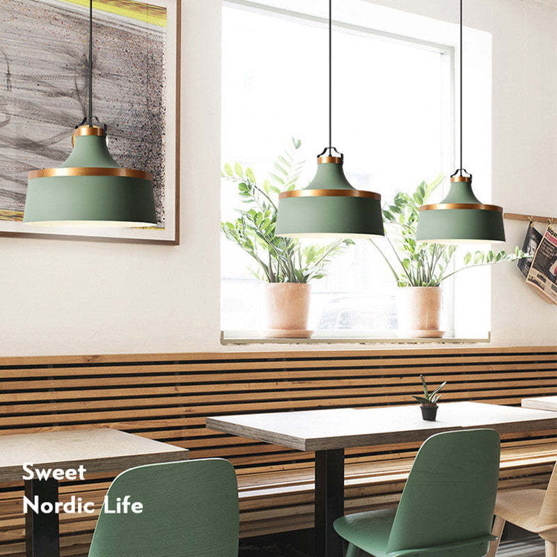 Modern Colorful Pendant Light Metal Shade