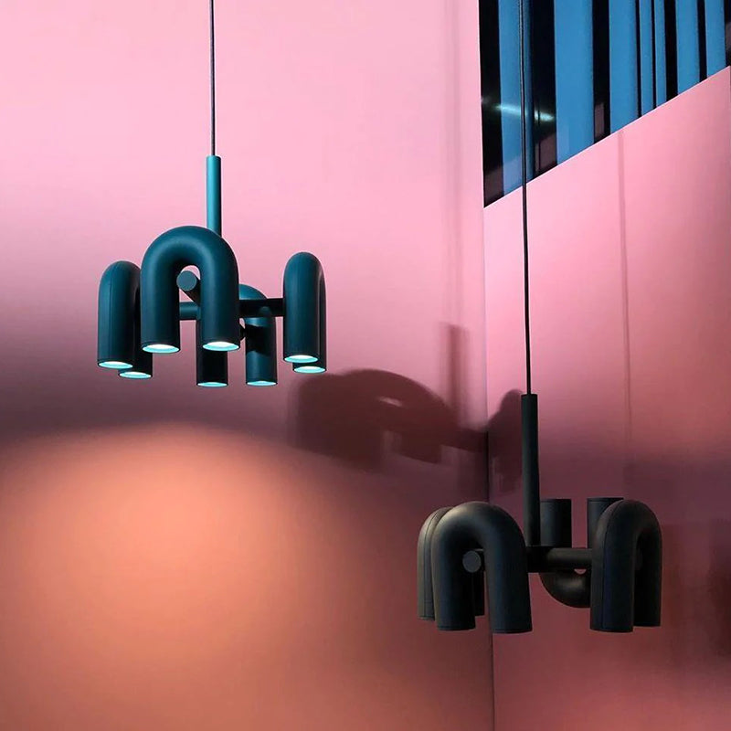 Three U-Shaped Arms Modern Linear Pendant Light